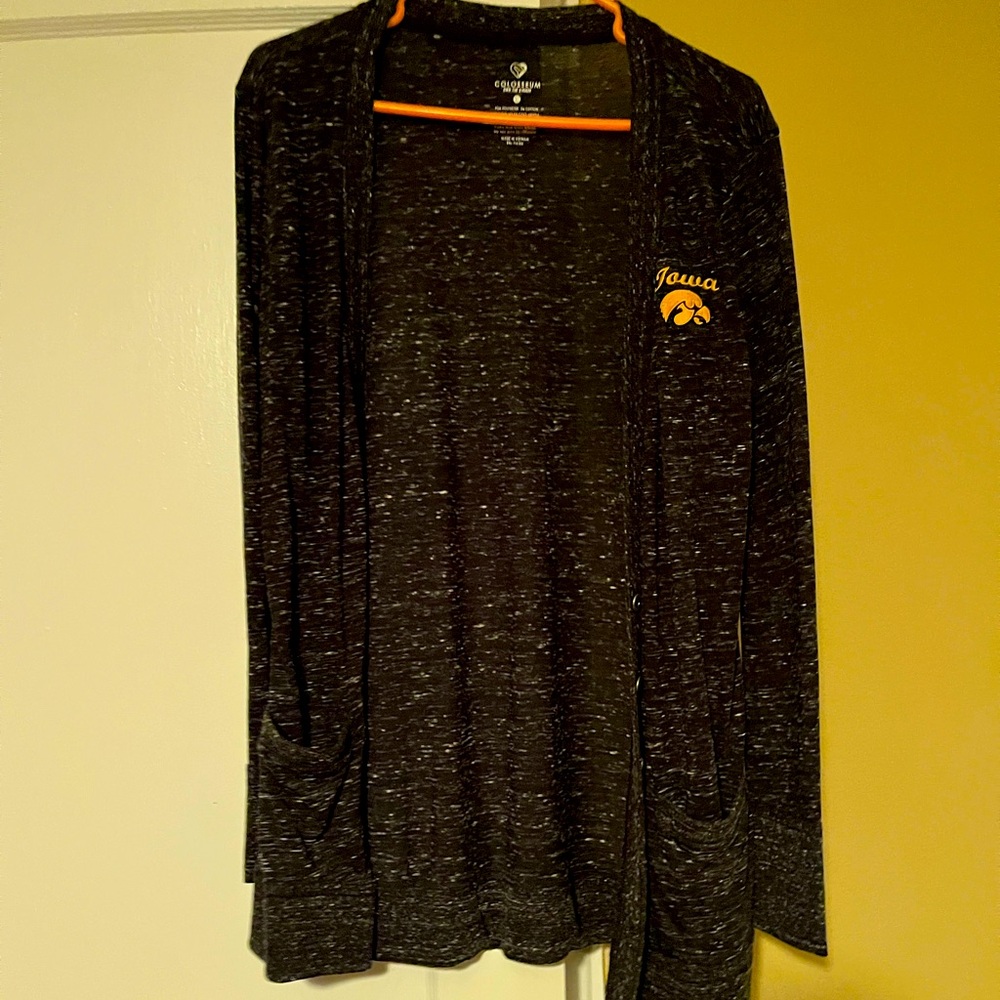 Grey Iowa Hawkeyes Cardigan